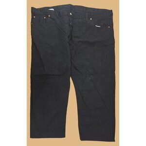 Levis Mens 501 Black Straight Fit Denim Jeans 54x28
